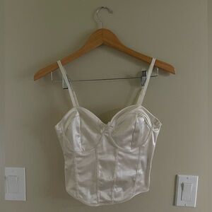 H&M Ivory Silk Crop Tank!
